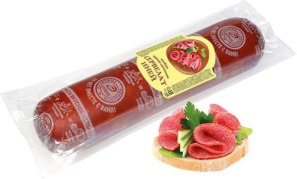 Колбаса Сервелат Иней варено-копченая