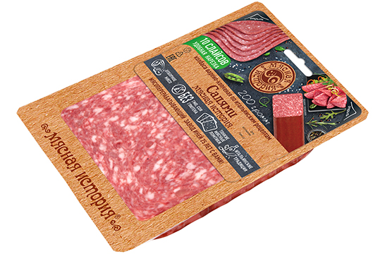 Колбаса Салями Мясная история варено-копченая