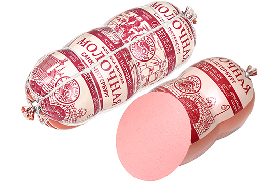 Колбаса Молочная Санкт-Петербург, вареная в сетке