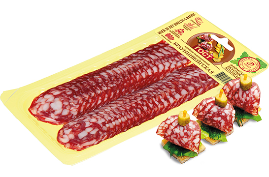 Колбаса Брауншвейгская ГОСТ сырокопченая