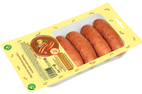 Колбаски Ветчинные с горчицей, полукопченые
