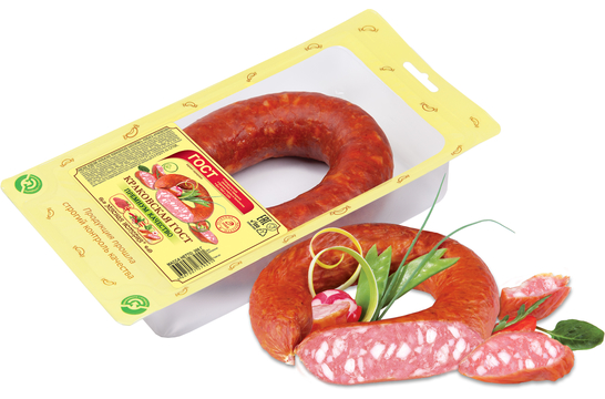 Колбаса Краковская ГОСТ, кольцом, в натуральной оболочке