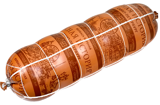 Колбаса Мясная История Санкт-Петербург, вареная в сетке