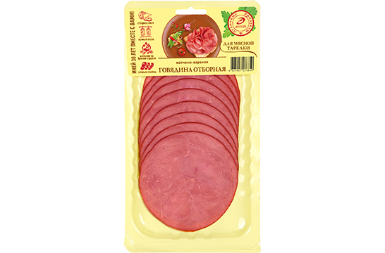 Говядина Отборная копчено-вареная