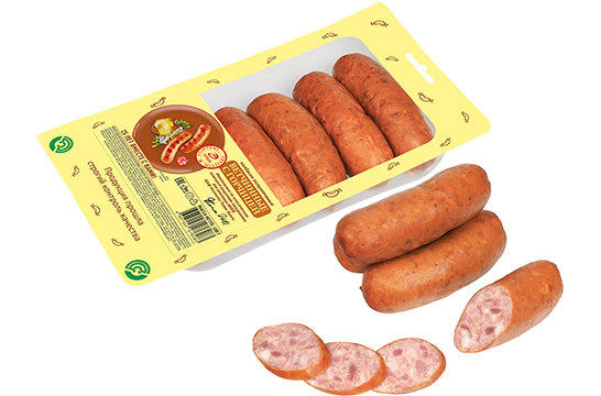 Колбаски Ветчинные с горчицей, полукопченые