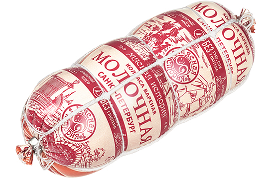 Колбаса Молочная Санкт-Петербург, вареная в сетке